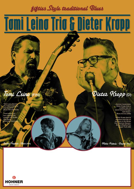 Tomi Leino Trio & Dieter Kropp Poster, orange